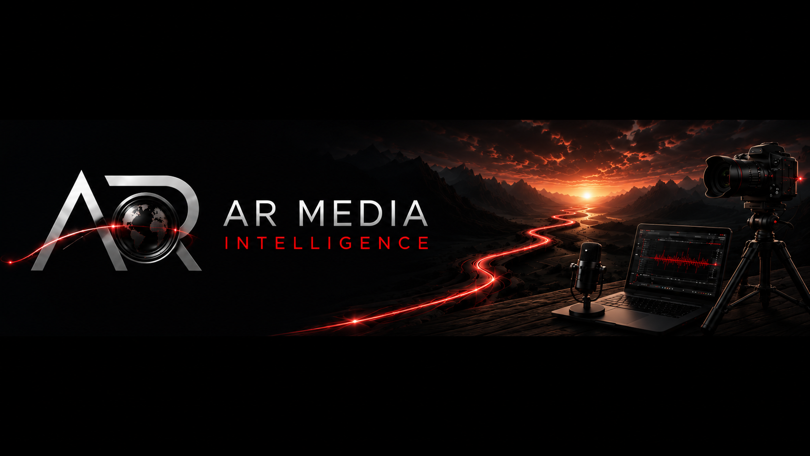 AR Media Intelligence cinematic brand banner